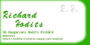 richard hodits business card